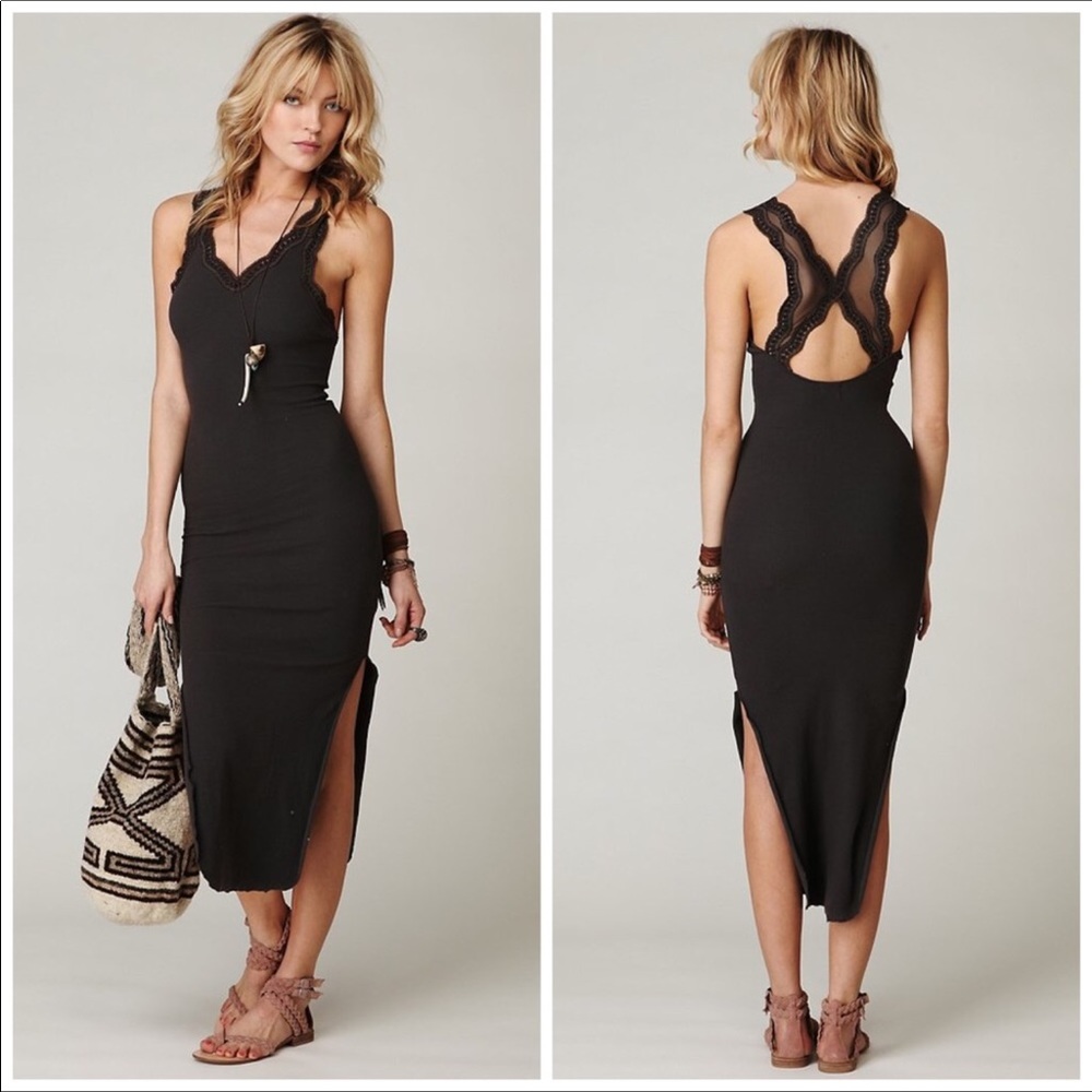 SALE💞Free People Rib and lace midi/maxi  dress XS